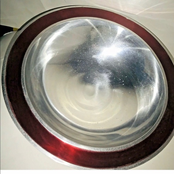 New Silver Color with Red Enamel Bowl Holidays - Picture 8 of 12